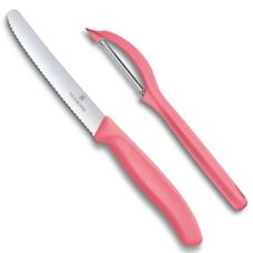Набор кухонный Victorinox SwissClassic Paring Set с красн. ручкой (нож, овощечистка Universal), 2 шт, подарочная упаковка