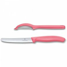 Набор кухонный Victorinox SwissClassic Paring Set с красн. ручкой (нож, овощечистка Universal), 2 шт, подарочная упаковка