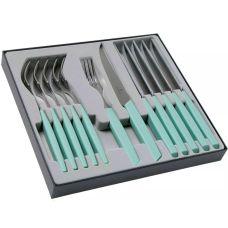 Набор кухонный Victorinox Swiss Modern Table Set с мятн. ручками, 12 пред (6 ножей steak/6 вилок)