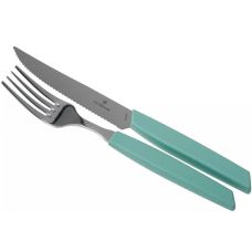 Набор кухонный Victorinox Swiss Modern Table Set с мятн. ручками, 12 пред (6 ножей steak/6 вилок)