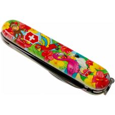 Набор Victorinox My First Children Set нож 84мм/9функ/попугай + шнурок на шею + раскраска
