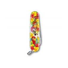 Набор Victorinox My First Children Set нож 84мм/9функ/попугай + шнурок на шею + раскраска