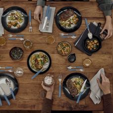 Набор кухонный Victorinox Swiss Modern Table Set с син. ручками, 12 пред (6 ножей steak/6 вилок)