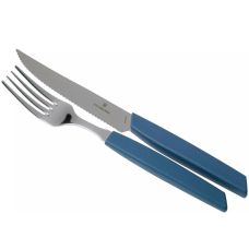 Набор кухонный Victorinox Swiss Modern Table Set с син. ручками, 12 пред (6 ножей steak/6 вилок)