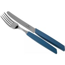 Набір кухонний Victorinox Swiss Modern Table Set з син. ручками, 12 пред (6 ножів tomato/6 виделок)