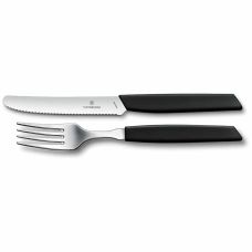 Набір кухонний Victorinox Swiss Modern Table Set з чорн. ручками, 12 пред (6 ножів tomato/6 виделок)