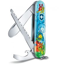 Набір Victorinox My First Children Set ніж 84мм/9функ/дельфін + шнурок на шию + книжка-розмальовка