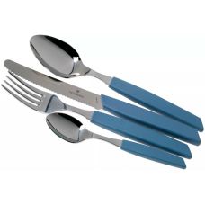 Набор кухонный Victorinox Swiss Modern Table Set с син. ручками, 24 пред (6 ножей tomato/6 вилок/6 ложек столовых,/6 ложек чайных)