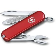 Набор Victorinox (мультитул Classic SD + ручка Caran d'Ache BP), в футляре, красный