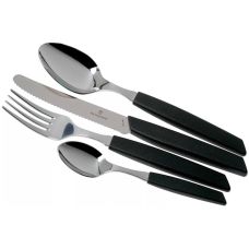 Набор кухонный Victorinox Swiss Modern Table Set с черн. ручками, 24 пред (6 ножей tomato/6 вилок/6 ложек столовых,/6 ложек чайных)