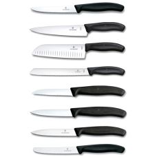 Набор кухонный Victorinox SwissClassic Cutlery Block с черн. ручками, 8 ножей, с подставкой