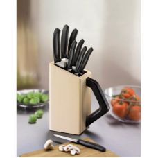 Набор кухонный Victorinox SwissClassic Cutlery Block с черн. ручками, 8 ножей, с подставкой
