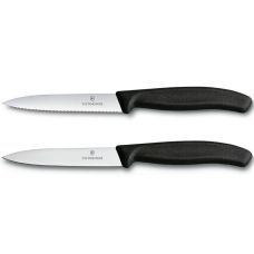 Набір кухонний Victorinox SwissClassic Paring Set з чорн. ручками, 2 ножі/10 см, блістер