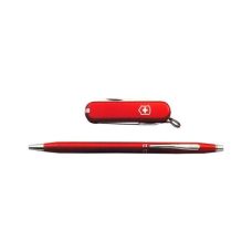 Набор Victorinox Classic (нож Classic SD 58мм/7функ+ручка Cross BP), красный, футляр