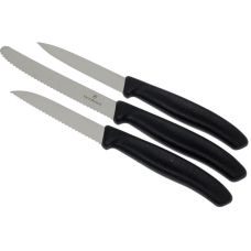 Набір кухонний Victorinox SwissClassic Paring Set з чорн. ручками, 3 ножі (8,8,11см), подарункове пакування