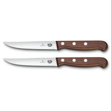 Набор кухонный Victorinox Wood Steak Set 12 см/серрейт с дерев. ручкой, подарочная упаковка