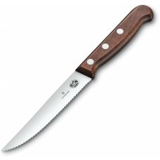 Набор кухонный Victorinox Wood Steak Set 12 см/серрейт с дерев. ручкой, подарочная упаковка