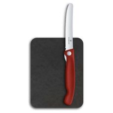 Набір кухонний Victorinox SwissClassic Cutting Board Set з черв. ручкою, 2 пред (складний ніж, дошка для нарізання), подарункове пакування