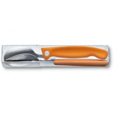 Набор кухонный Victorinox SwissClassic Table Set с оранж. ручками, 3 пред (складной нож, вилка, ложка), подарочная упаковка