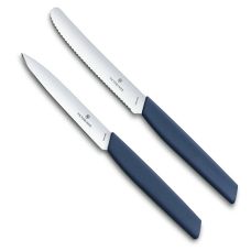 Набор кухонный Victorinox Swiss Modern Paring Set с синими ручками, 2 шт, подарочная упаковка (Lim.Ed. 2022)