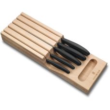 Кухонный набор Victorinox SwissClassic In-Drawer, 5 ножей + подставка, черный