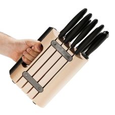 Кухонный набор Victorinox SwissClassic Cutlery Block, 9 ножей/муссат/овочечистка/подставка, черный