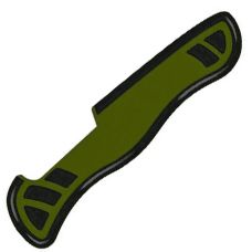 Накладка на ніж Victorinox задня, 111 мм, зелена з чорним