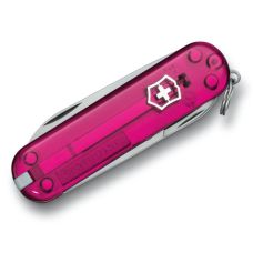 Накладка на нож Victorinox передняя, с логотипом, 58 мм, прозрачная розовая