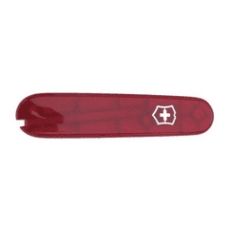 Накладка на нож Victorinox передняя, с логотипом, 91 мм, прозрачная красная