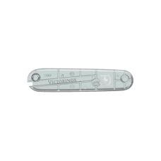 Накладка на ніж Victorinox передня, з логотипом,  91 мм, прозора срібляста