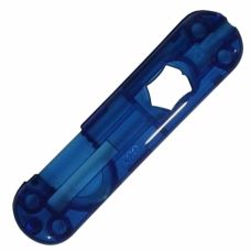 Накладка на ніж Victorinox передня, з ліхтариком, 58 мм, прозора синя