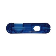 Накладка на нож Victorinox передняя, с фонариком, 58 мм, прозрачная синяя