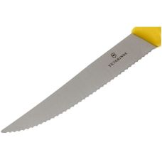 Кухонный нож Victorinox SwissClassic Steak&Pizza, 12 см, с желт. ручкой