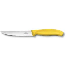 Кухонний ніж Victorinox SwissClassic Steak&Pizza, 12 см, з жовт. ручкою