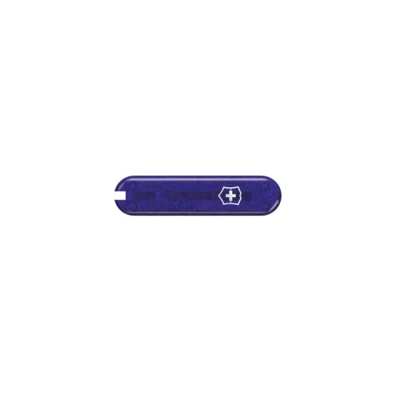 Накладка на нож Victorinox Persian Indigo передняя с лого (Fa+), 58 мм, прозрачная фиолетовая