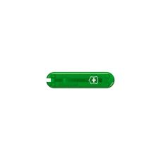 Накладка на ніж Victorinox Green Tea передня з лого (Fa+), 58 мм, прозора зелена