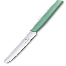 Кухонный нож Victorinox Swiss Modern Tomato&Sausage, 11 см, с мятн. ручкой