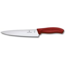 Кухонный нож Victorinox SwissClassic Carving, 19 см, с красн. ручкой,  блистер