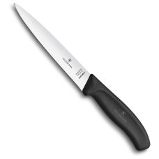 Кухонный нож Victorinox SwissClassic Filleting Flex, 16 см, гибкий, с черн. ручкой, блистер