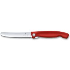 Кухонный нож Victorinox SwissClassic Foldable Paring, 11 см, с красн. ручкой, блистер