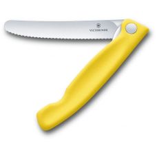 Кухонний ніж Victorinox SwissClassic Foldable Paring, 11 см, з жовт. ручкою, блістер