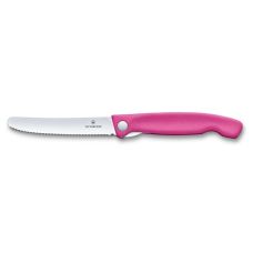 Кухонный нож Victorinox SwissClassic Foldable Paring, 11 см, с роз. ручкой, блистер