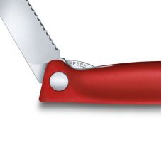 Кухонный нож Victorinox SwissClassic Foldable Paring, 11 см, с красн. ручкой, блистер