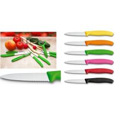 Кухонный нож Victorinox SwissClassic Paring, 8 см, с зелен. ручкой