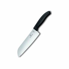 Кухонный нож Victorinox SwissClassic Santoku, 17 см, с черн. ручкой, блистер