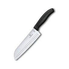 Кухонный нож Victorinox SwissClassic Santoku, 17 см, с черн. ручкой, блистер