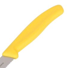 Кухонный нож Victorinox SwissClassic Tomato&Table, 11 см, с желт. ручкой