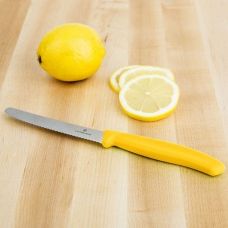 Кухонный нож Victorinox SwissClassic Tomato&Table, 11 см, с желт. ручкой