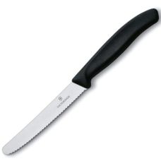 Кухонний ніж Victorinox SwissClassic Tomato&Table, 11 см, з чорн. ручкою