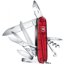 Нож Victorinox Huntsman 91мм/15функ/прозрачный красный